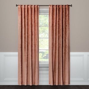 Blush Velvet Curtains set of 2